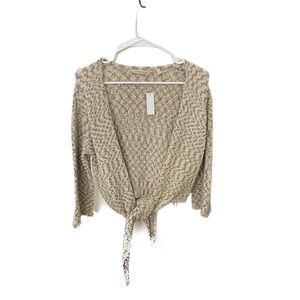 Soft surroundings open cardi with tie front